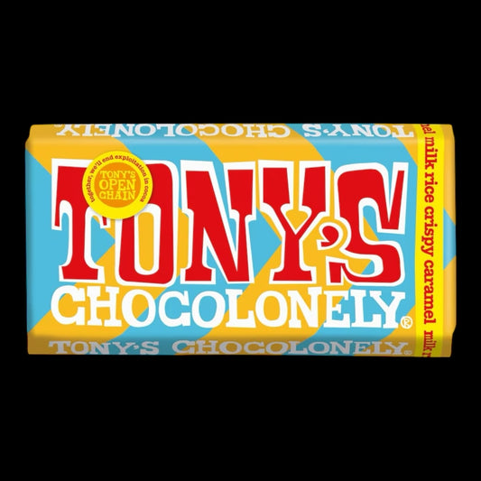 Tonys Chocolonely Milk Chocolate Rice Crisp Caramel 180g