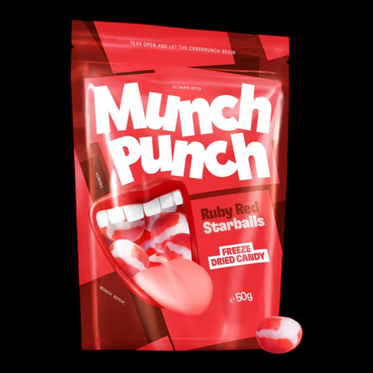 Crunch Punch Freeze-Dried Ruby Red Starballs 50g