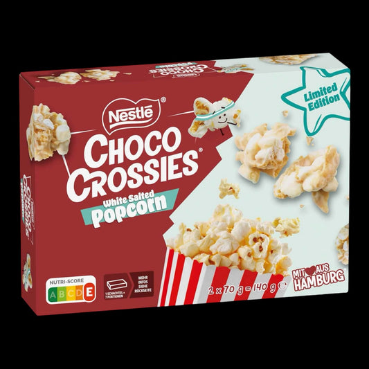 Choco Crossies White Salted Popcorn 2x70g