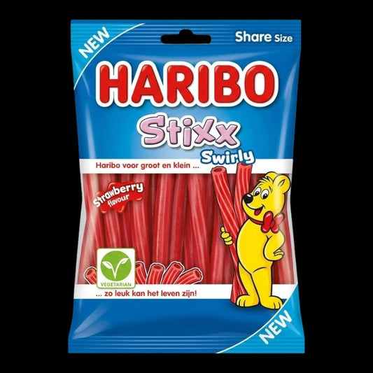 Haribo Stixx Swirly Erdbeergeschmack 160g