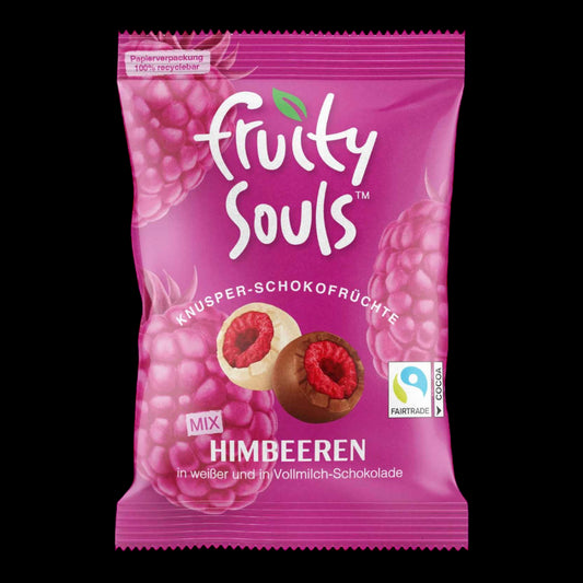 FruitySouls Knusper-Schokofrüchte Himbeeren Mix 80g
