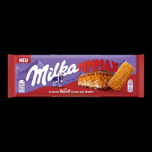 Milka Mmmax Crunchy Biscoff Creme mit Waffel 275g