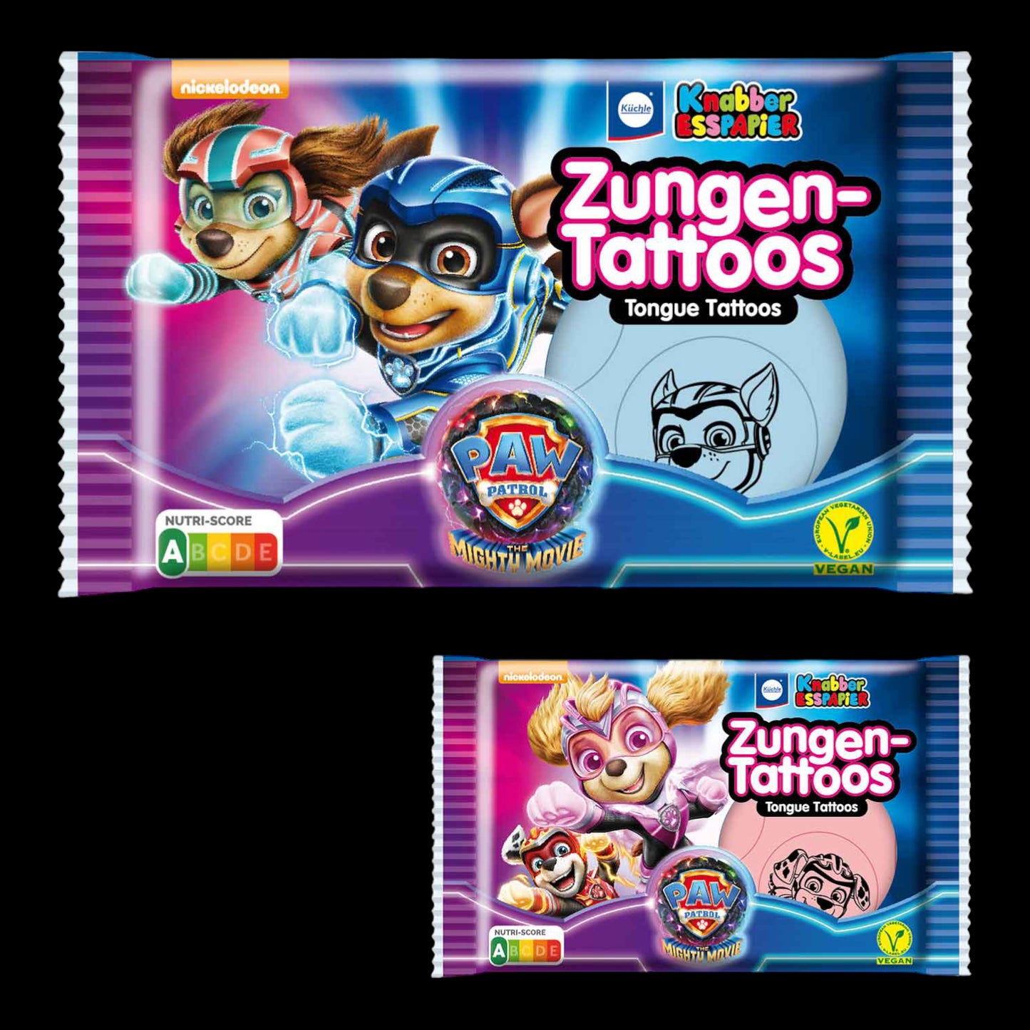 Küchle Knabber-Esspapier Zungen-Tattoos Paw Patrol Edition 25er