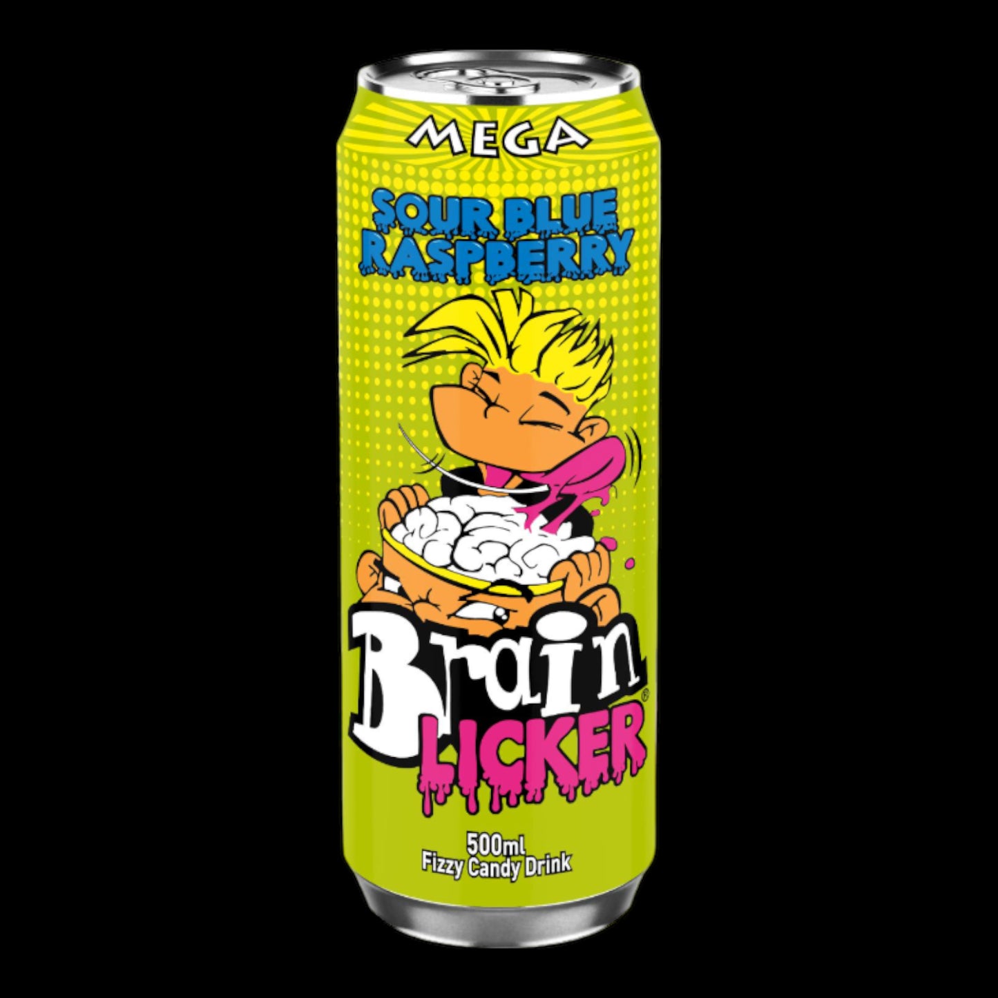 Brain Licker Sour Fizzy Candy Drink Blue Raspberry 500ml