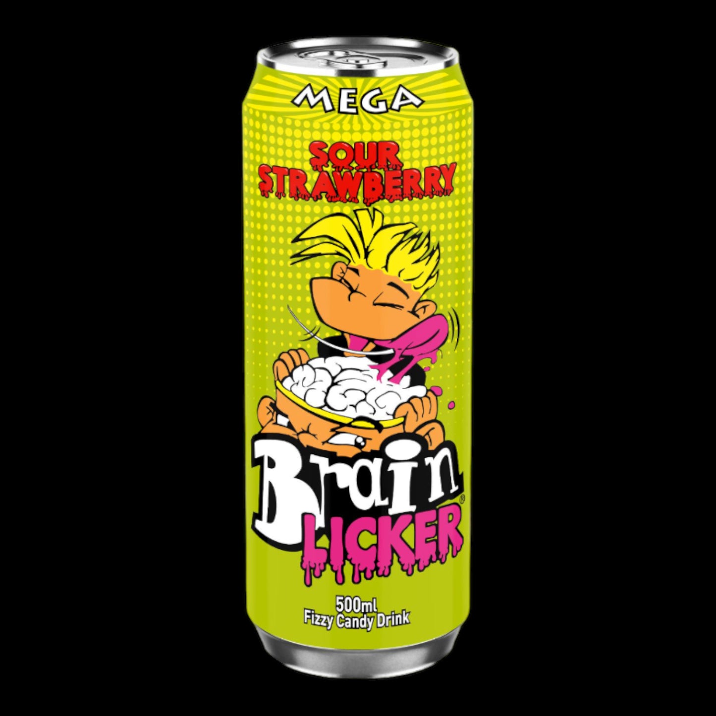 Brain Licker Sour Fizzy Candy Drink Strawberry 500ml