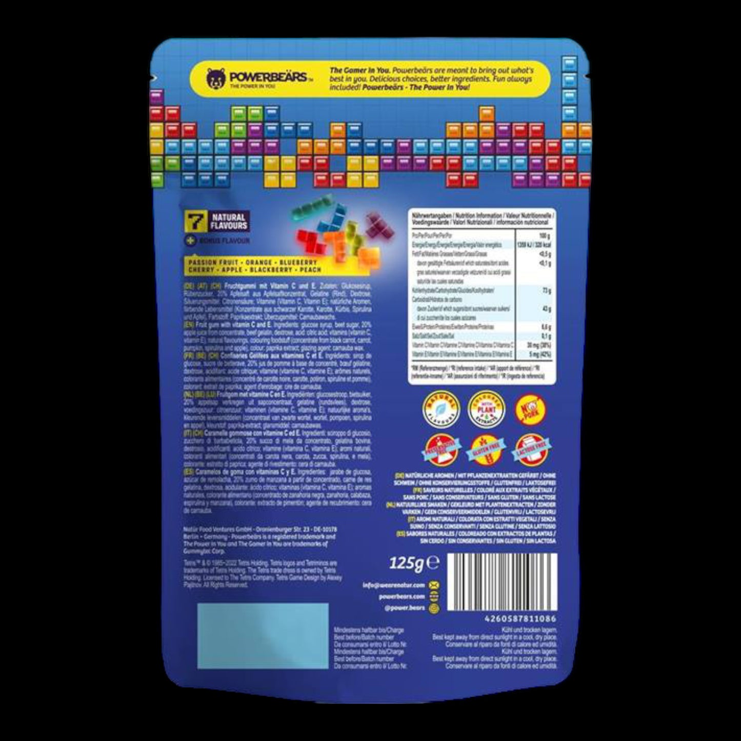 Powerbeärs Tetris Gamer gummies 125g