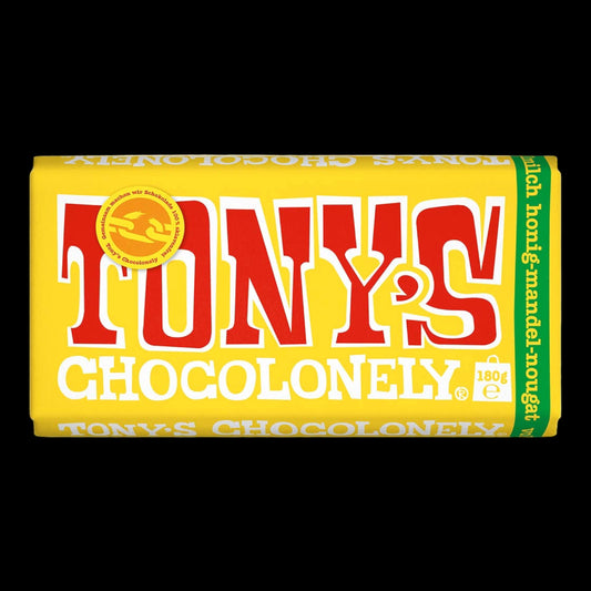 Tony's Chocolonely Vollmilchschokolade Honig-Mandel-Nougat 180g