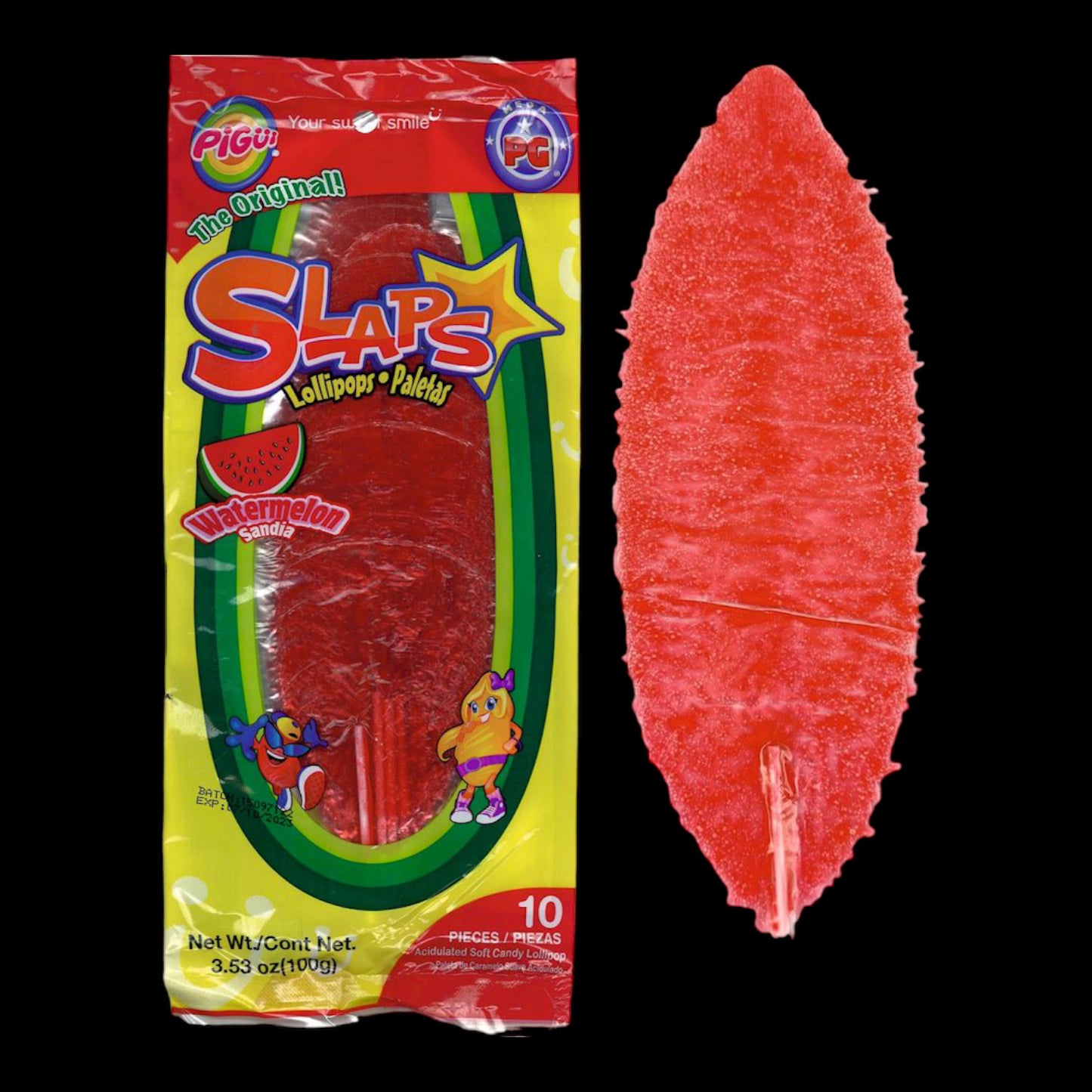 Slaps Lollipops Watermelon 10 Stück