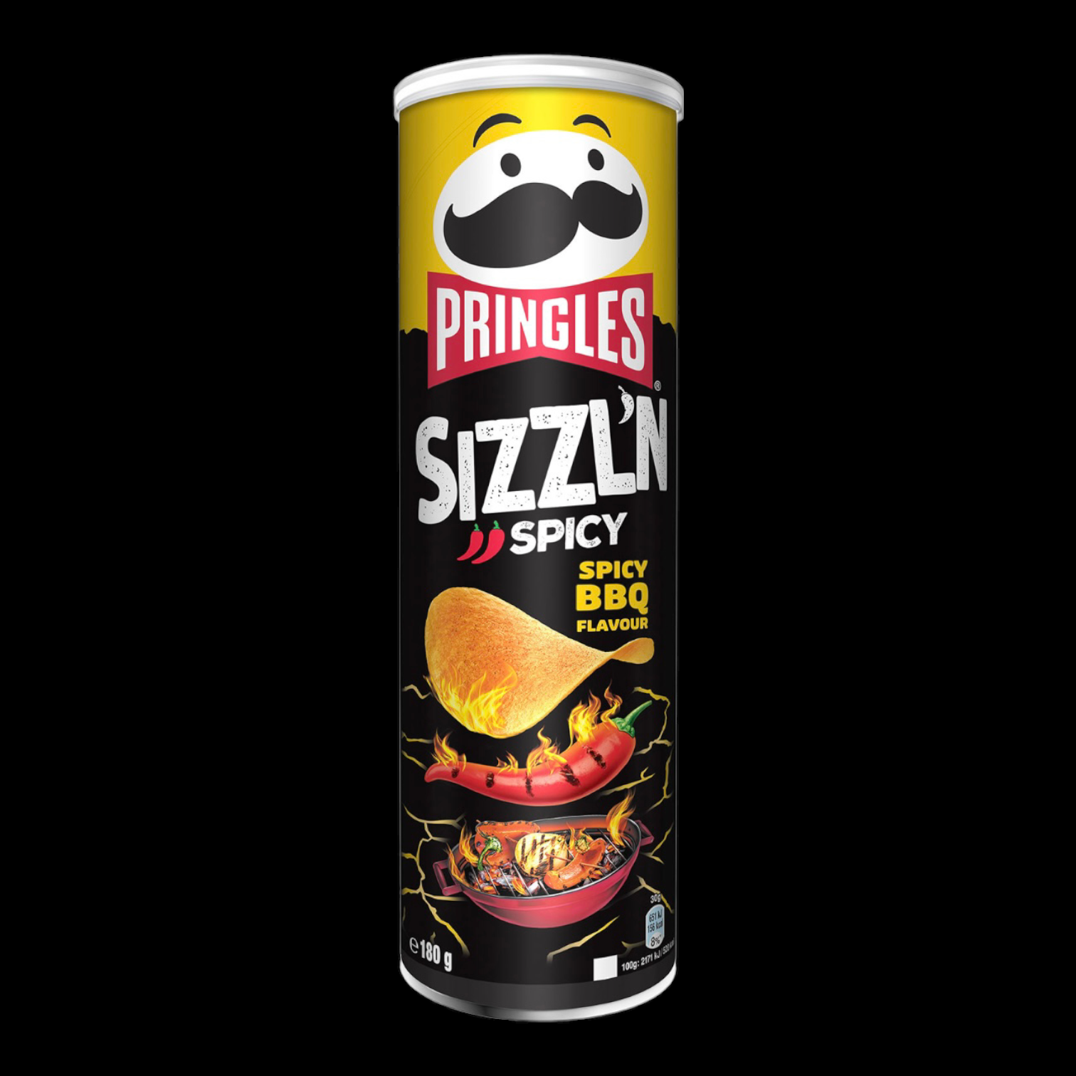 Sizzl\'n Spicy 180g Pringles BBQ