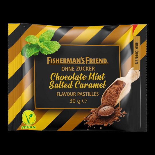 Fisherman's Friend Chocolate Mint Salted Caramel ohne Zucker 30g
