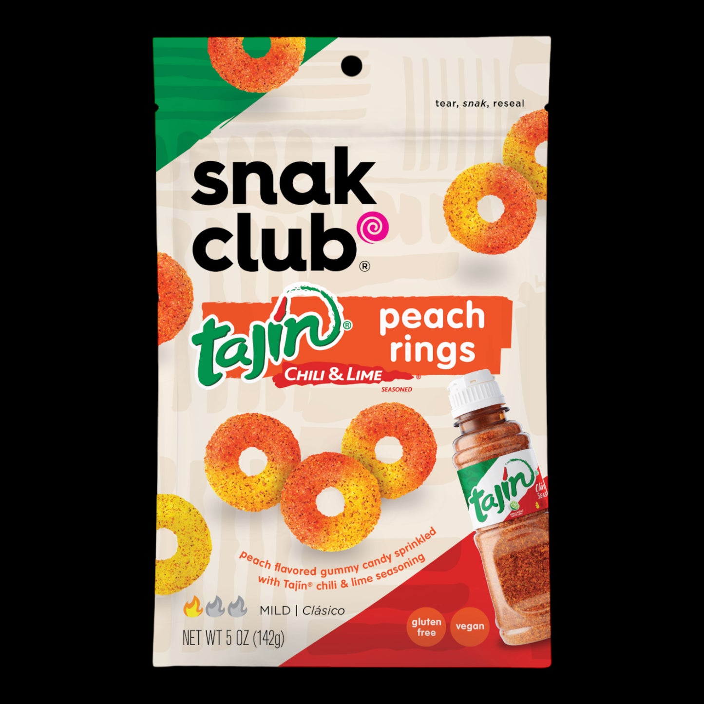 Snak Club Tajin Peach Rings 71g