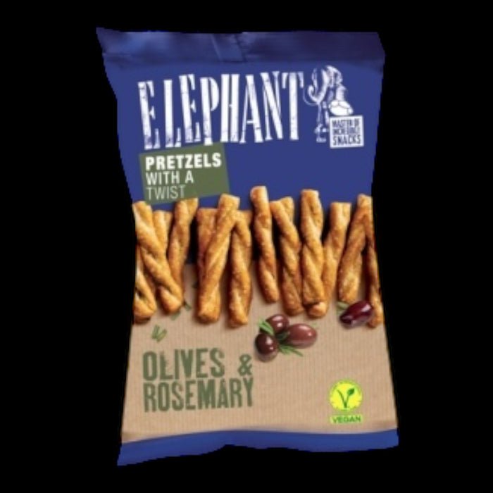 Elephant Twisted Pretzels Olives & Rosemary 180g