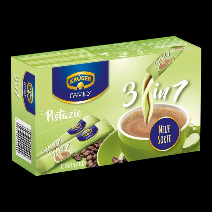 Krüger Family Typ Pistazie 3 in 1 Kaffeesticks 10er