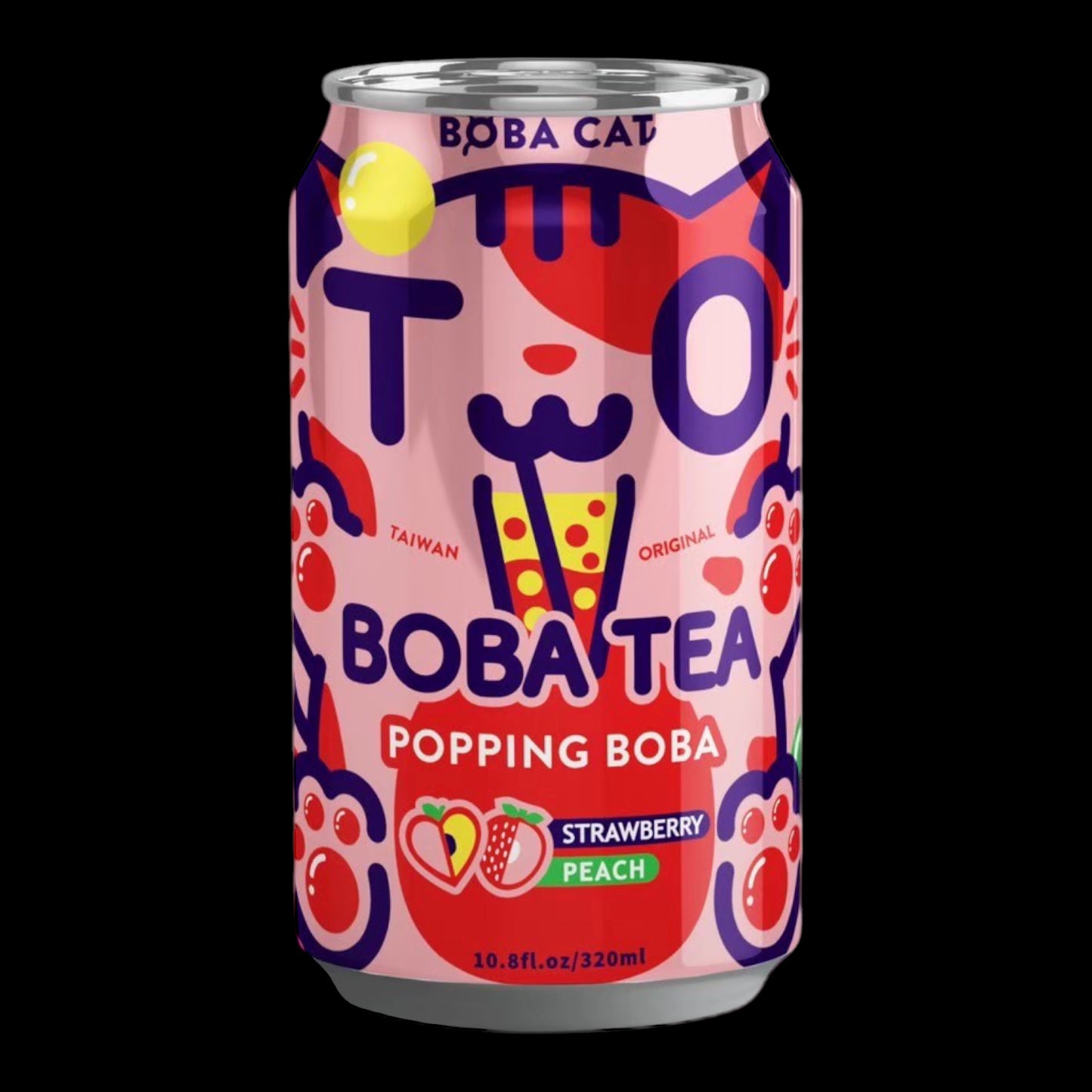 Boba Cat Strawberry & Peach Tea 315ml