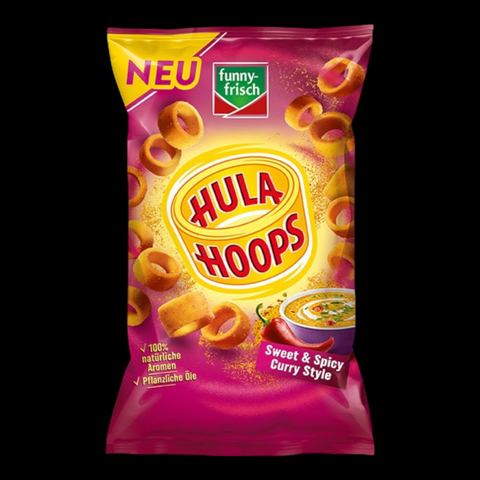 funny-frisch Hula Hoops Sweet & Spicy Curry Style 75g