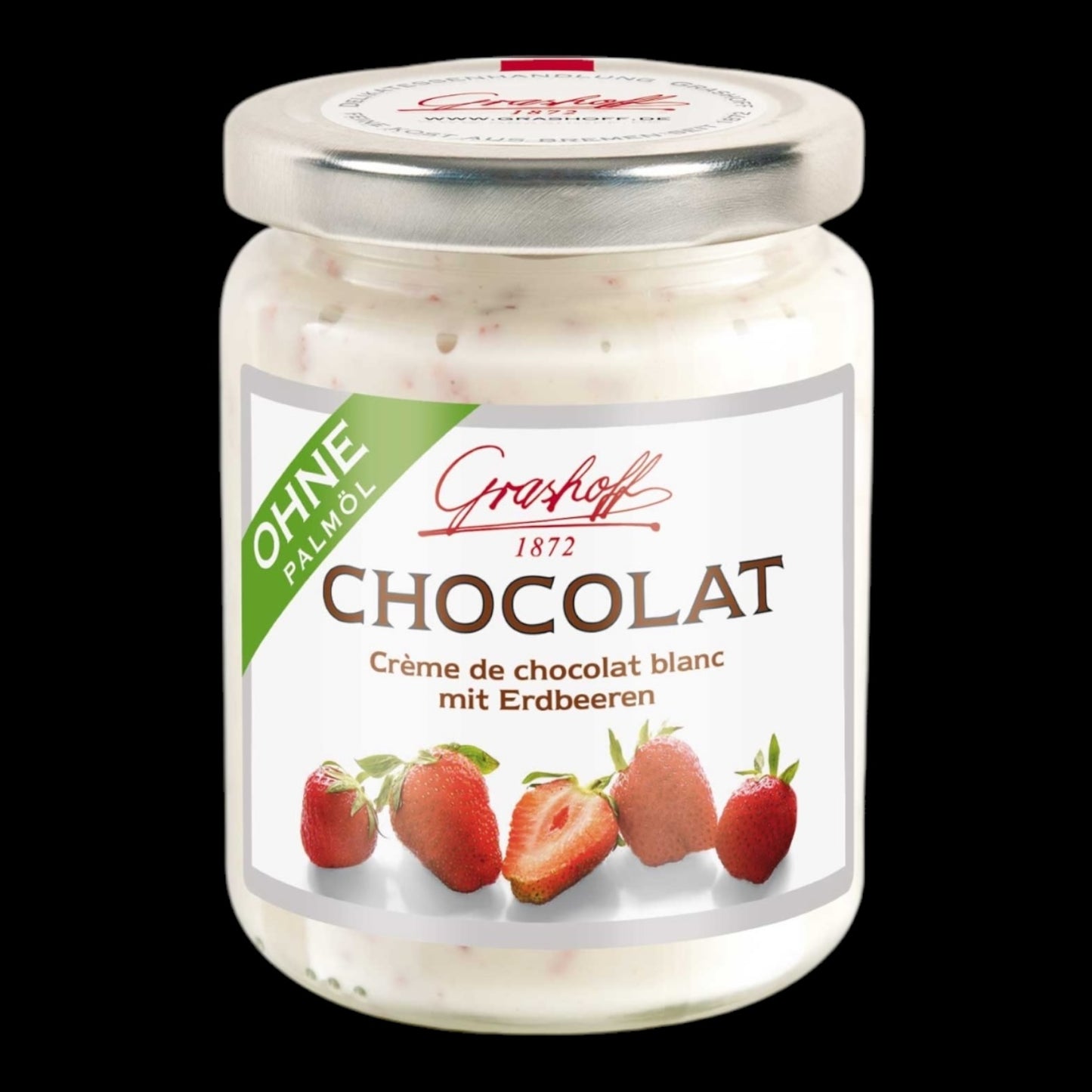 Grashoff Chocolat Crème de chocolat blanc mit Erdbeeren 250g