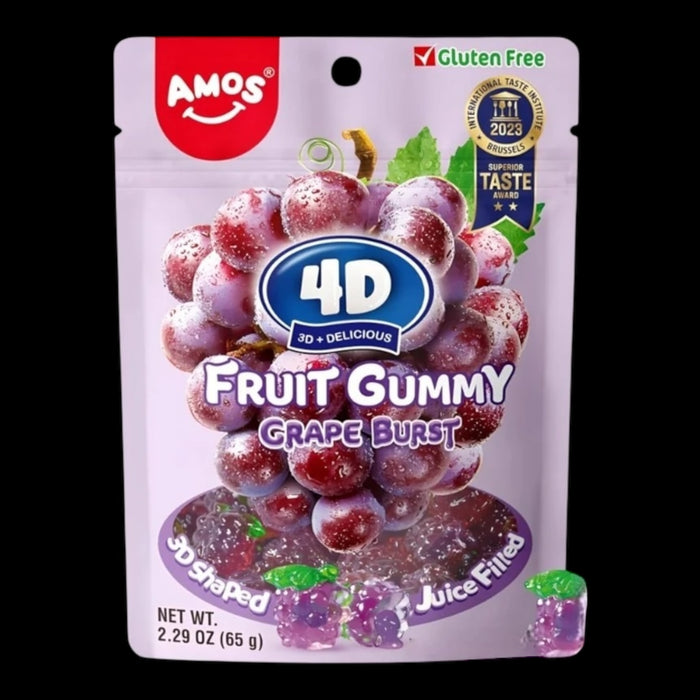 Amos 4D Fruit Gummy Grape Burst 65g