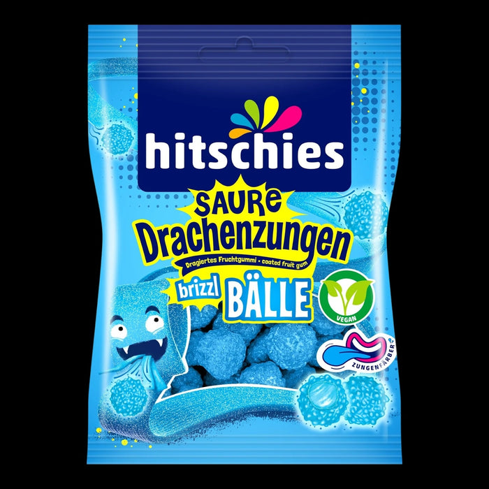 hitschies Saure Drachenzungen brizzl Bälle blau 100g