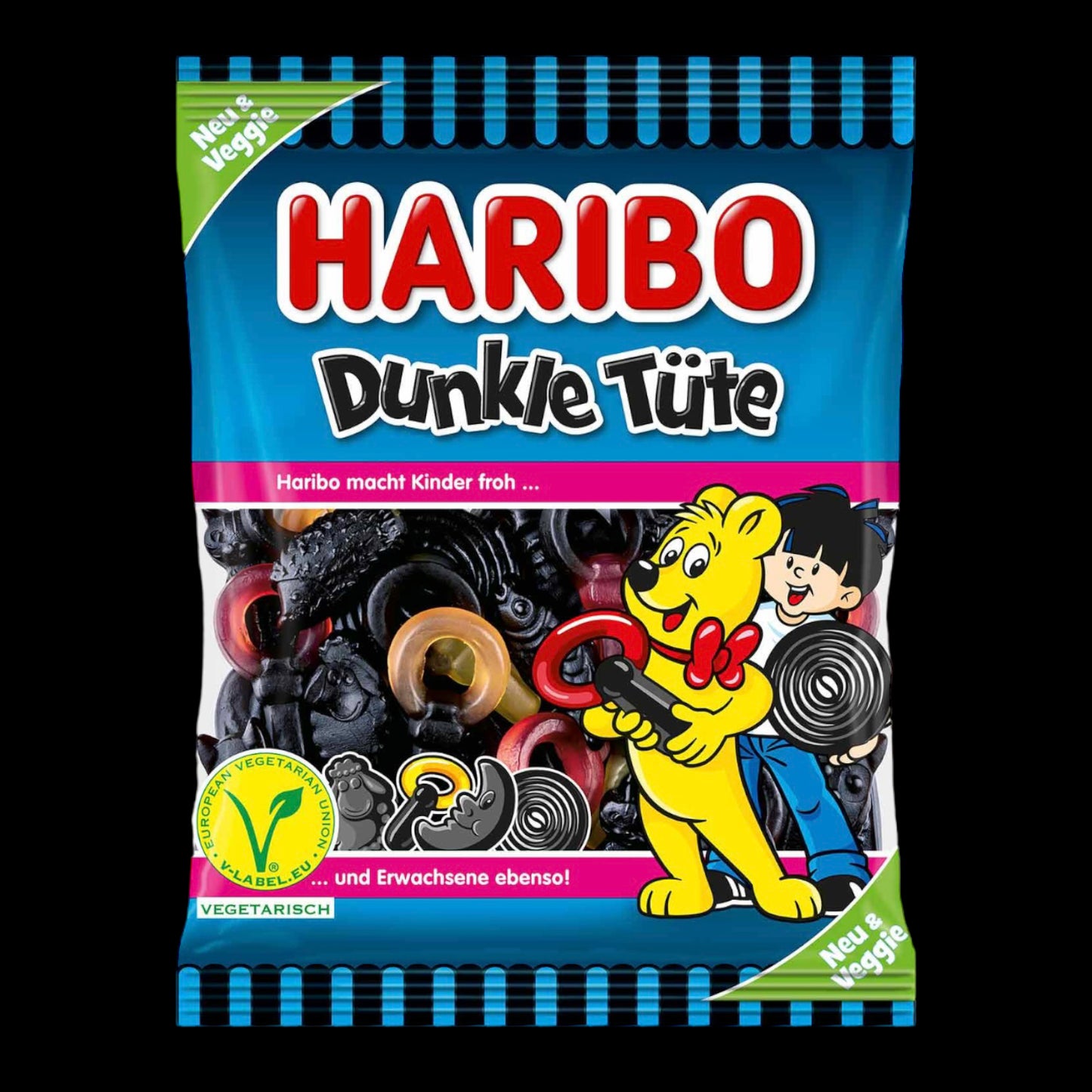 Haribo Dunkle Tüte veggie 175g