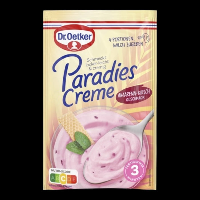 Dr. Oetker Paradies Creme des Jahres Amarena-Kirsch Geschmack 64g