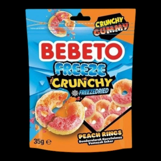 Bebeto Freeze Crunchy Peach Rings 35g