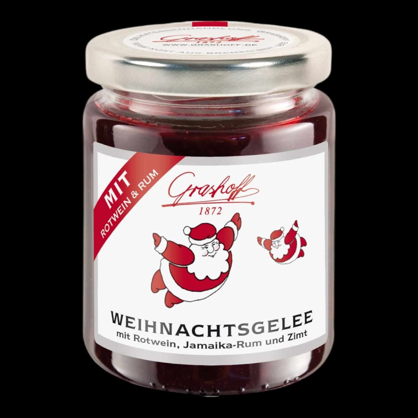 Grashoff Weihnachtsgelee mit Rotwein, Jamaika-Rum und Zimt 250g