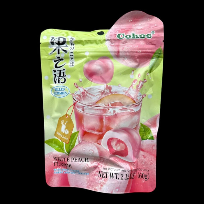 Cokoc White Peach Filled Gummies 60g
