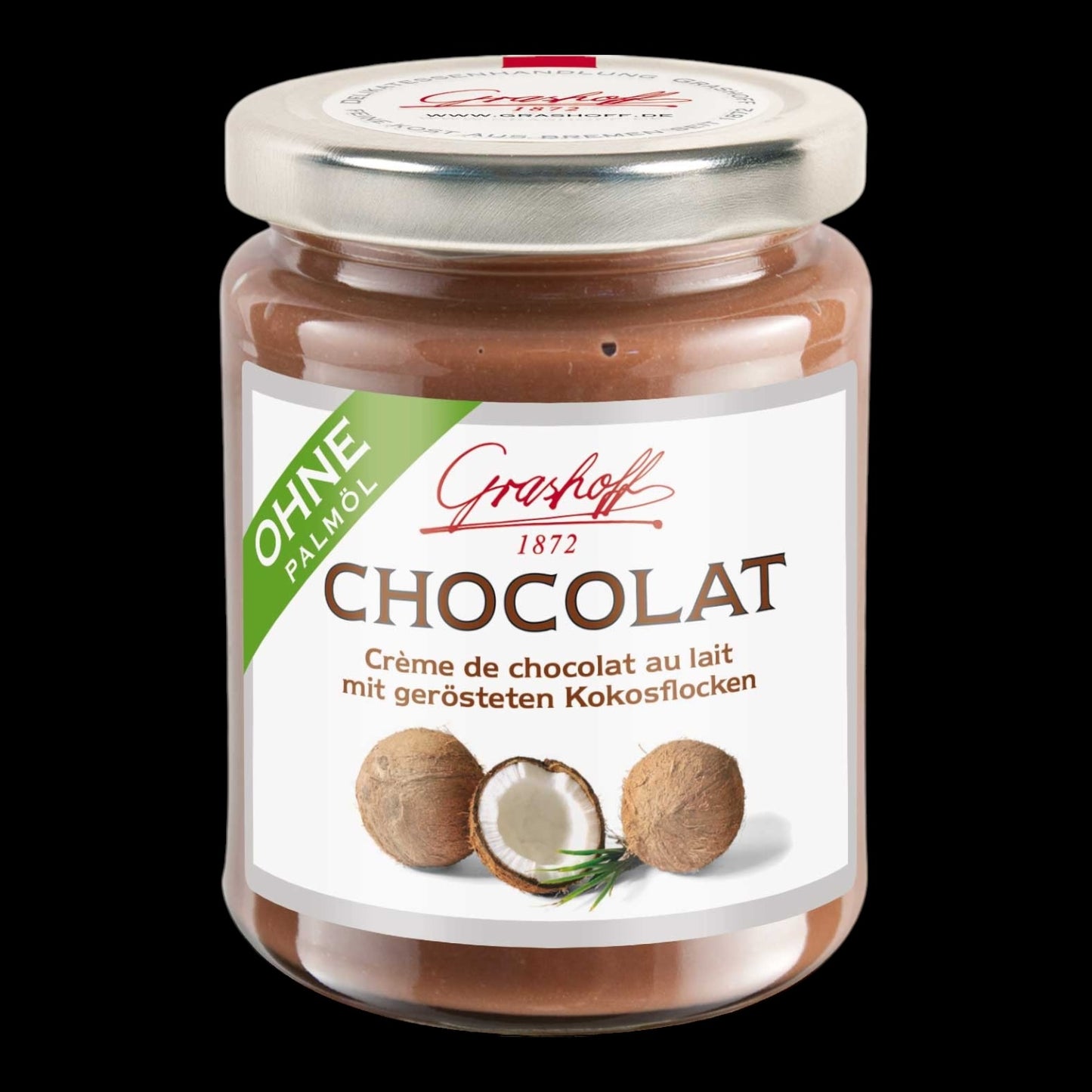 Grashoff Chocolat Crème de chocolat au lait mit Kokosflocken 235g