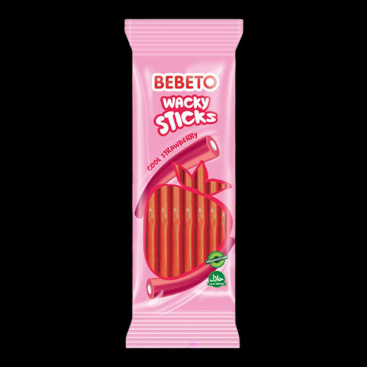 Bebeto Wacky Sticks Cool Strawberry 180g