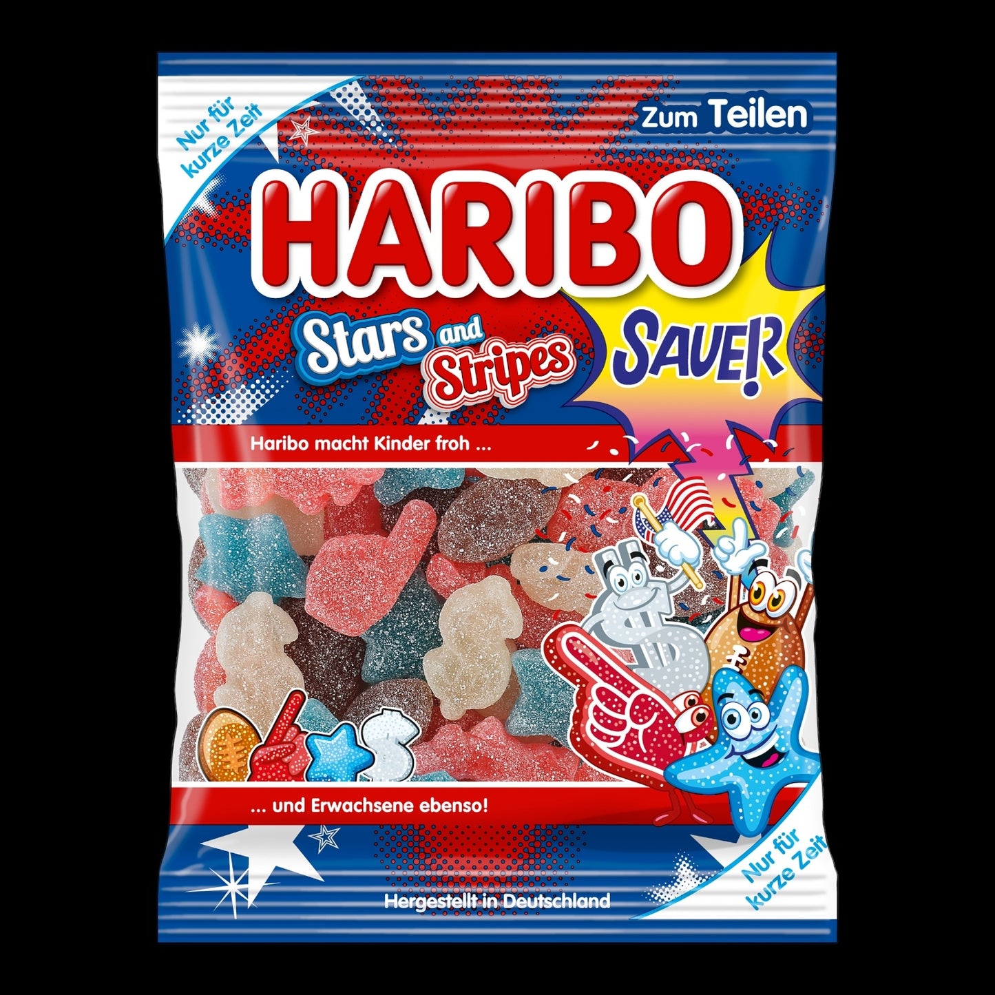 Haribo Stars and Stripes sauer 175g