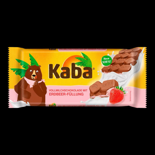 Kaba Vollmilchschokolade mit Erdbeer 90g