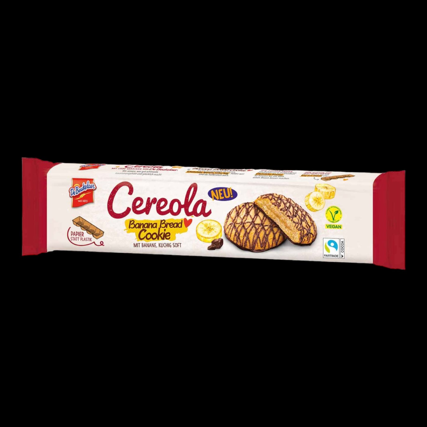 DeBeukelaer Cereola Banana Bread Cookie Vegan 160g