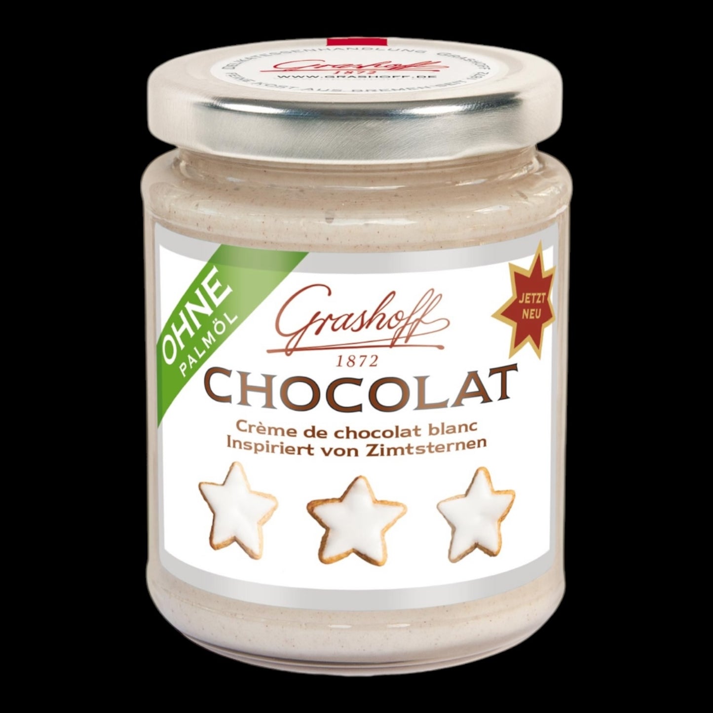 Grashoff Chocolat Crème de chocolat blanc mit Zimtstern 250g