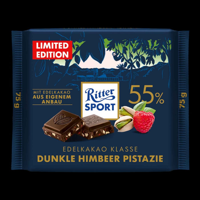 Ritter Sport Dunkle Himbeer Pistazie 75g