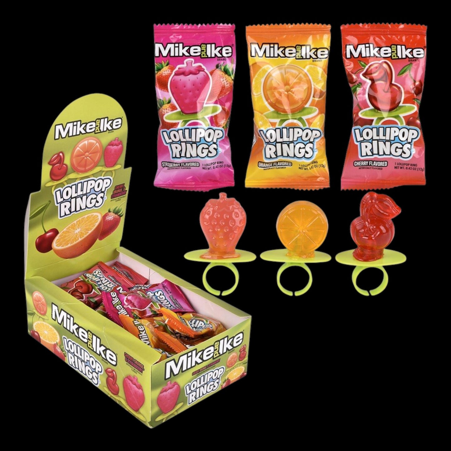 Mike and Ike Lollipop Rings 12g