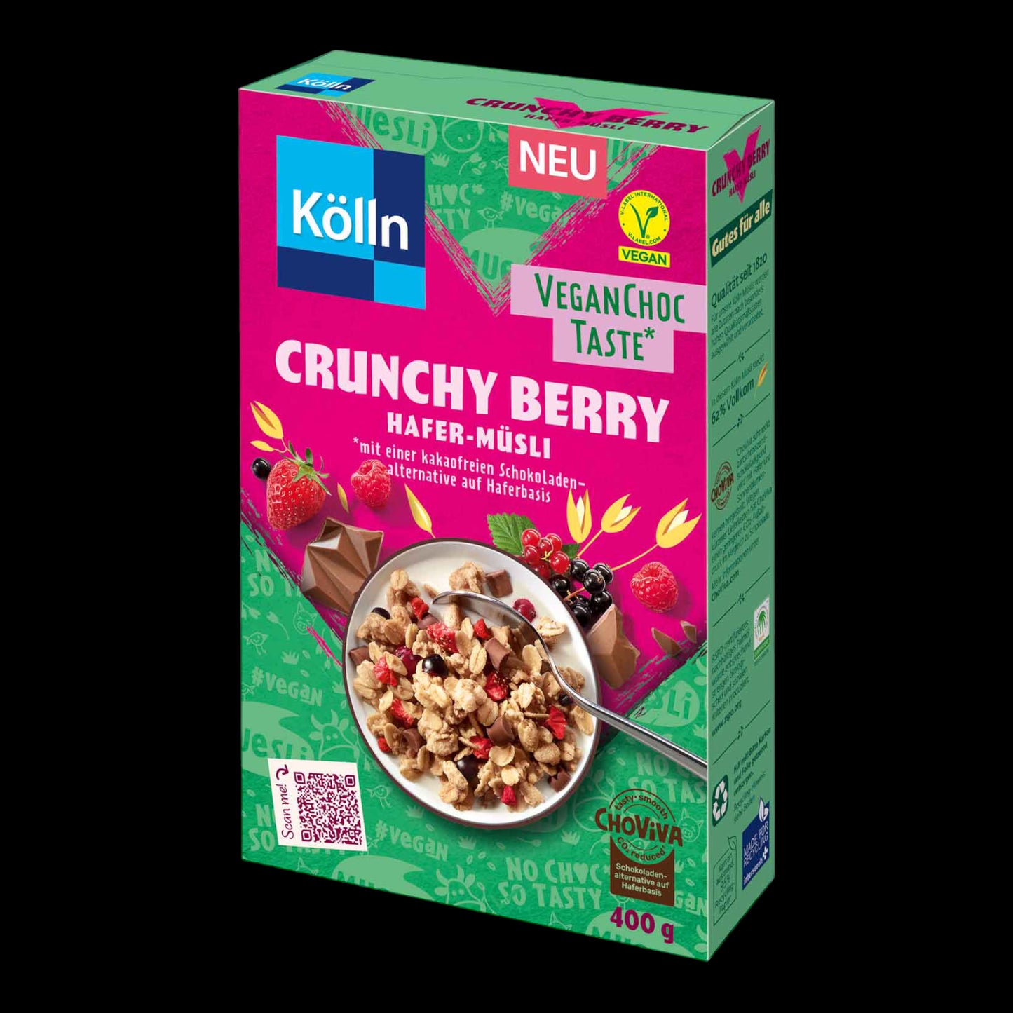 Kölln Hafer-Müsli Crunchy Berry VeganChoc Taste 400g