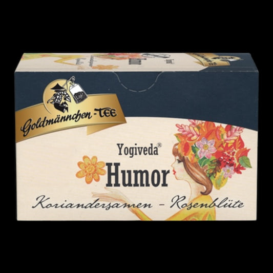 Goldmännchen-TEE Yogiveda "Humor" Koriandersamen-Rosenblüte