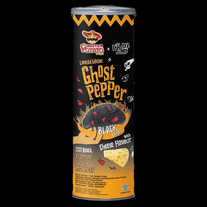 Mister Potato Ghost Pepper Cheese Black Crisp 80g