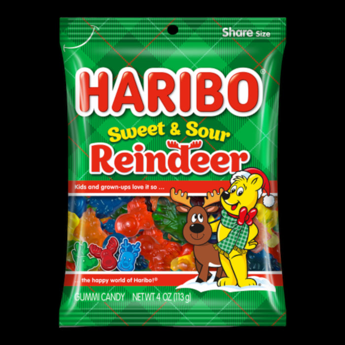 Haribo Sweet & Sour Gummi Reindeer 325