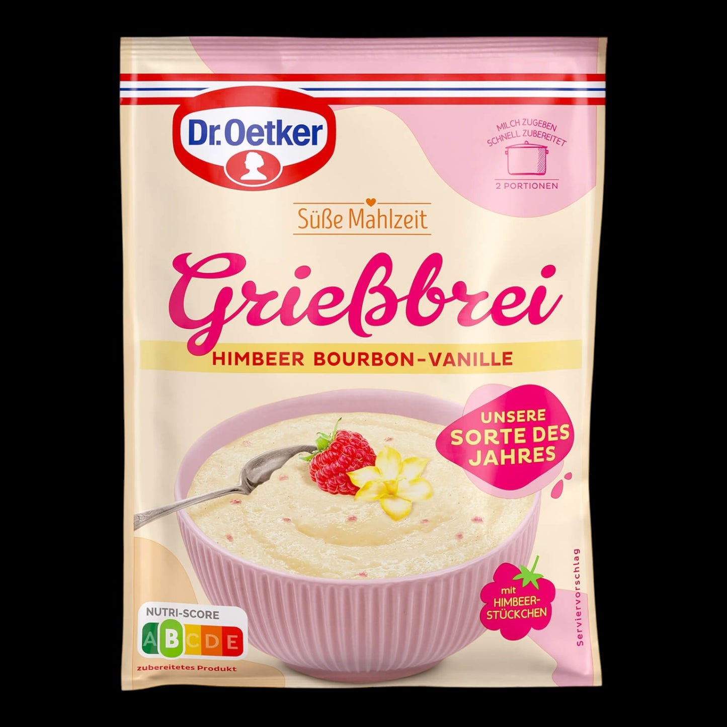 Dr. Oetker Süße Mahlzeit Grießbrei Himbeer Bourbon-Vanille Sorte des Jahres 76g