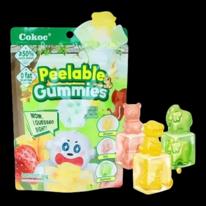 Cokoc Peelable Gummies Mixed Fruit Flavor HALAL 60g