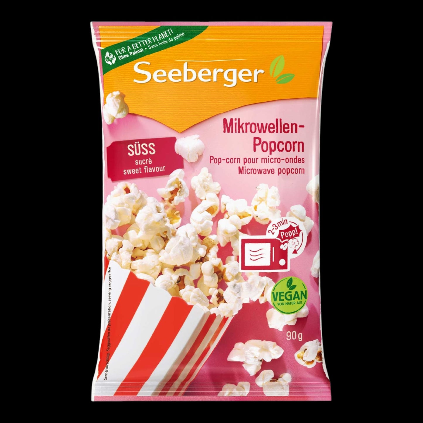 Seeberger Mikrowellen-Popcorn süß 90g