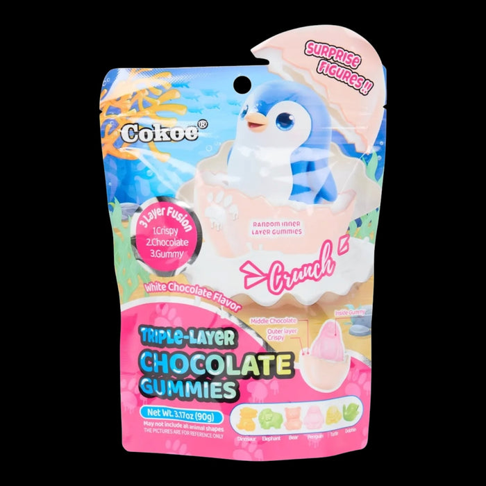 Cokoc Triple Layer White Chocolate Gummies 90g