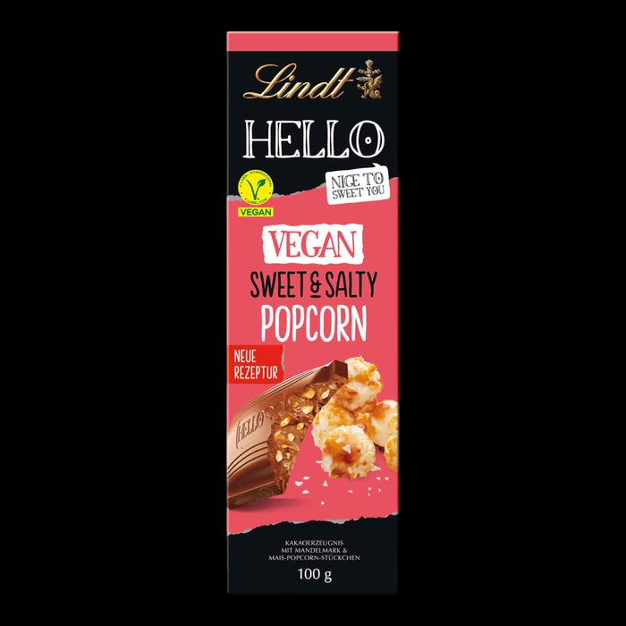 Lindt Hello Vegan Sweet'n Salty Popcorn Tafel 100g