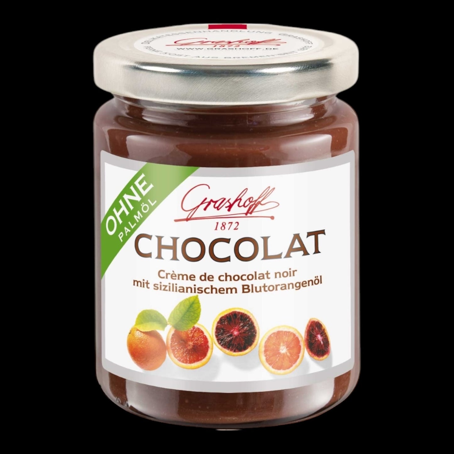 Grashoff Chocolat Crème de chocolat noir mit sizilianischem Blutorangenöl 250g