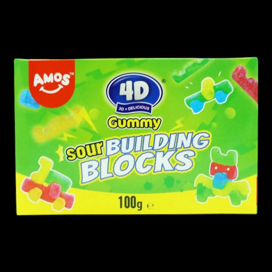 Amos 4D Gummy – Sour Building Blocks 100g