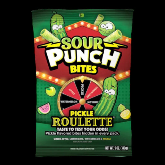 Sour Punch Bites Pickle Roulette 140g