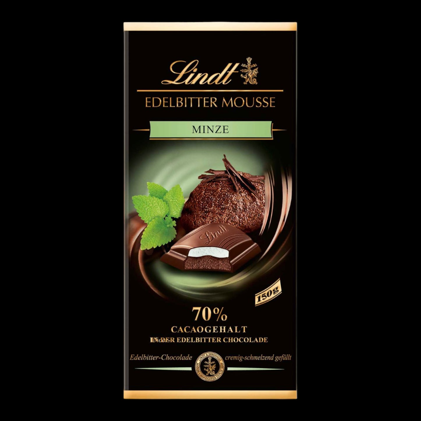 Lindt Edelbitter Mousse Minze Tafel 150g