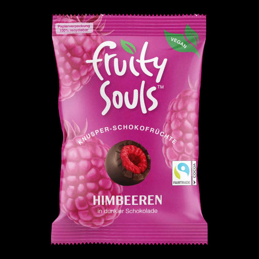 FruitySouls Knusper-Schokofrüchte Himbeeren vegan 80g