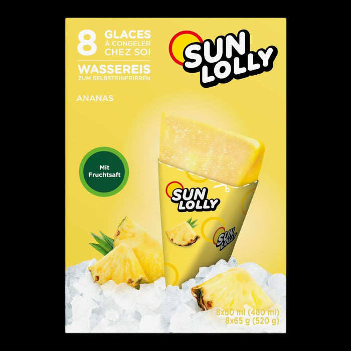 Sun Lolly Wassereis Ananas 8er
